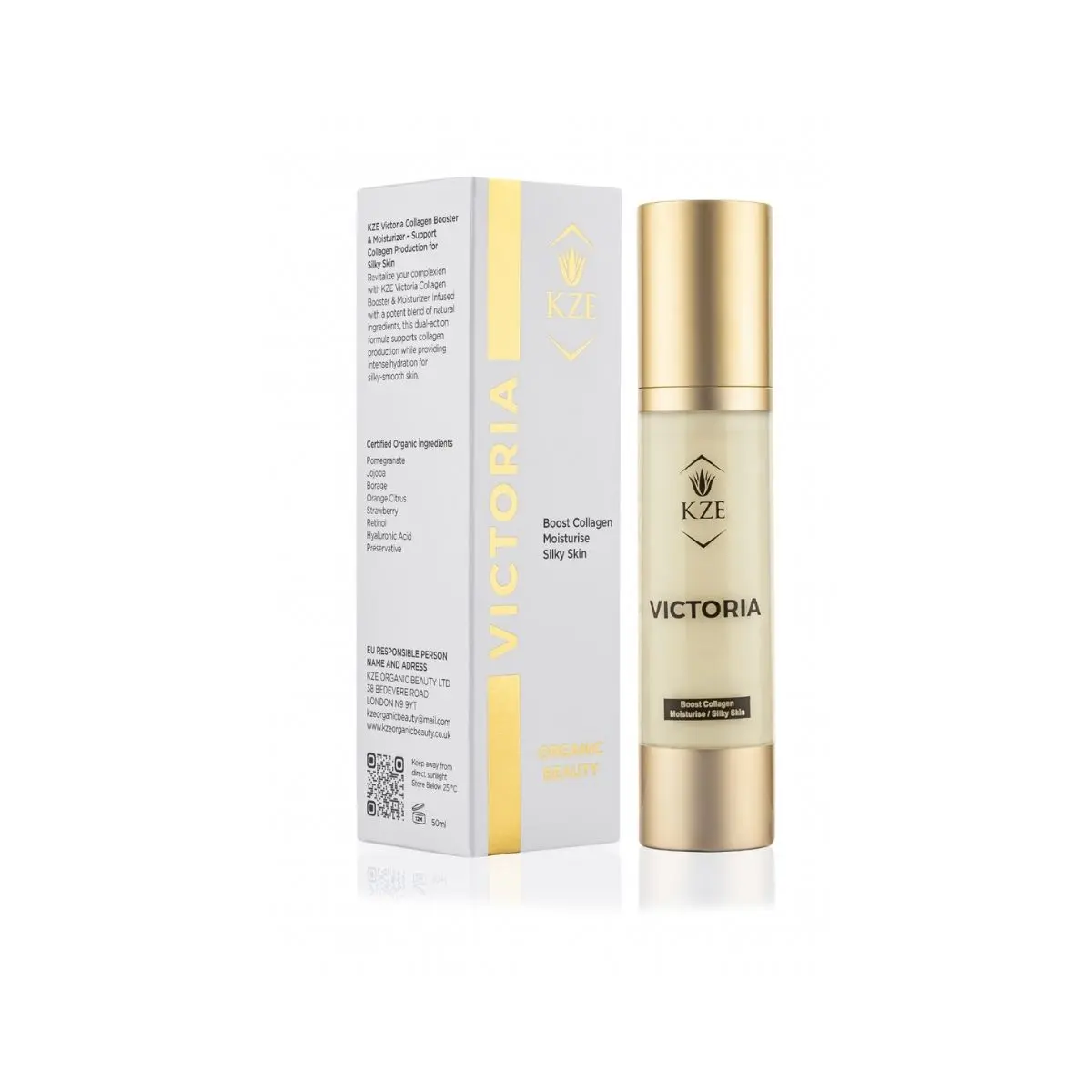 Victoria Organic Collagen Moisturiser - KZE Organic Beauty